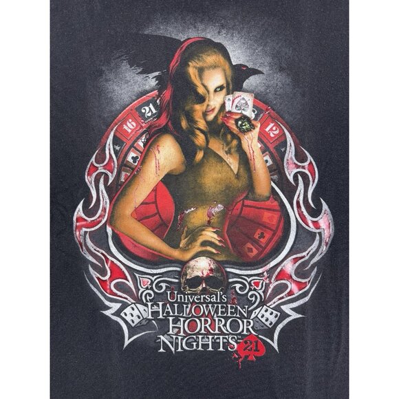 Vintage Y2K Universal Studios Halloween Horror Nights Poker Gamble Game 2XL Art - Picture 4 of 7
